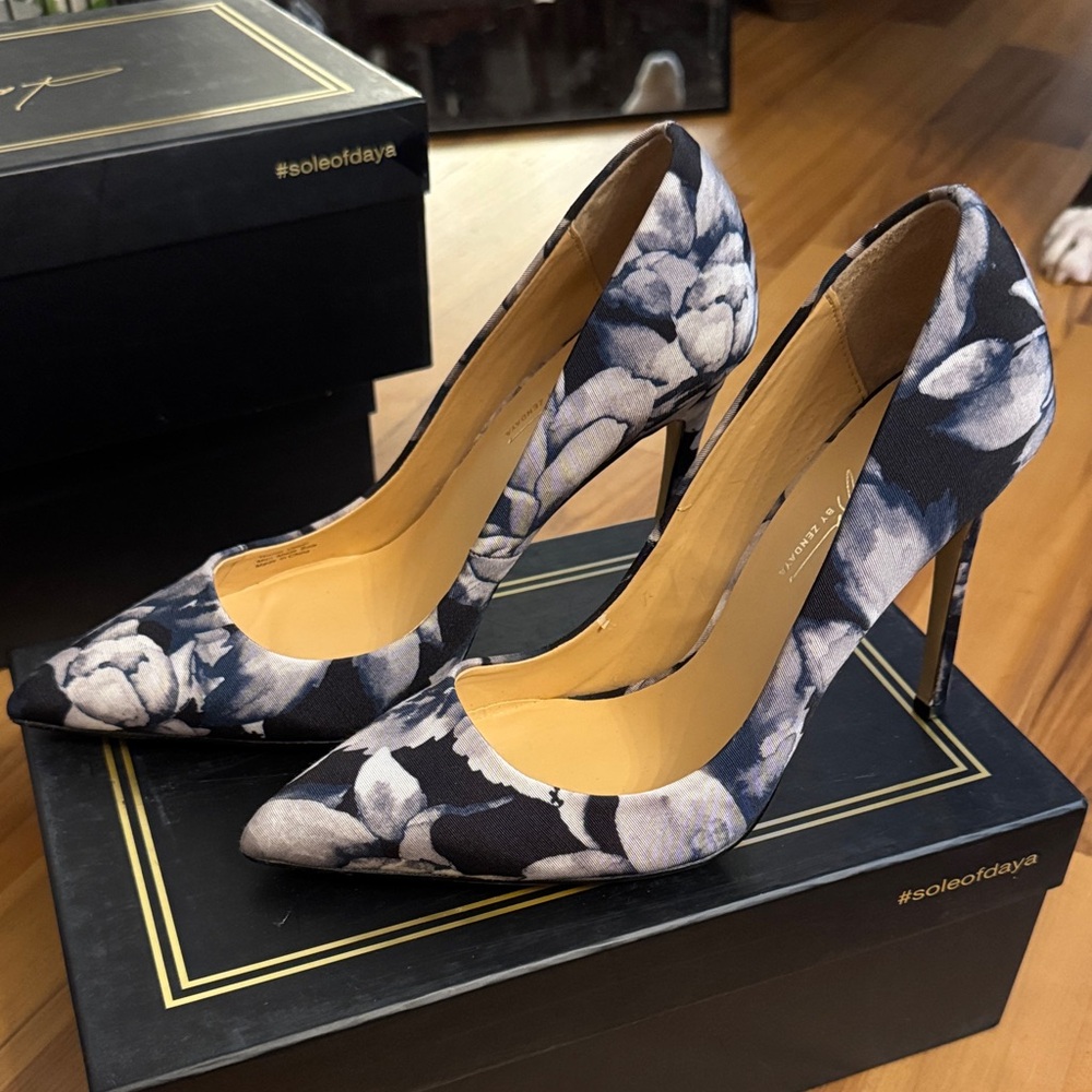 Floral Print Women's Heels